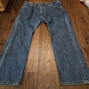 Men's 38X29 (Inseam 28) LEVI STRAUSS 505 Blue Jeans, Regular Fit Leg Pants.
